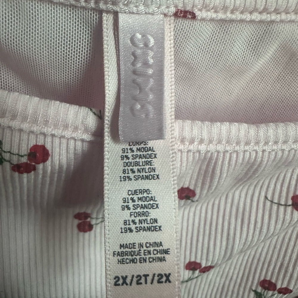 SKIMS cherry lounge scoop onesie - Picture 3 of 6